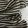 Ziggy - Striped Cotton Tshirting | Olive