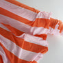 Millie - Striped Cotton Rib | Blush & Papaya