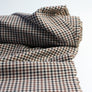 Clooney - Wool Stretch Suiting | Brown Gingham