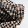 Clooney - Wool Stretch Suiting | Brown Gingham