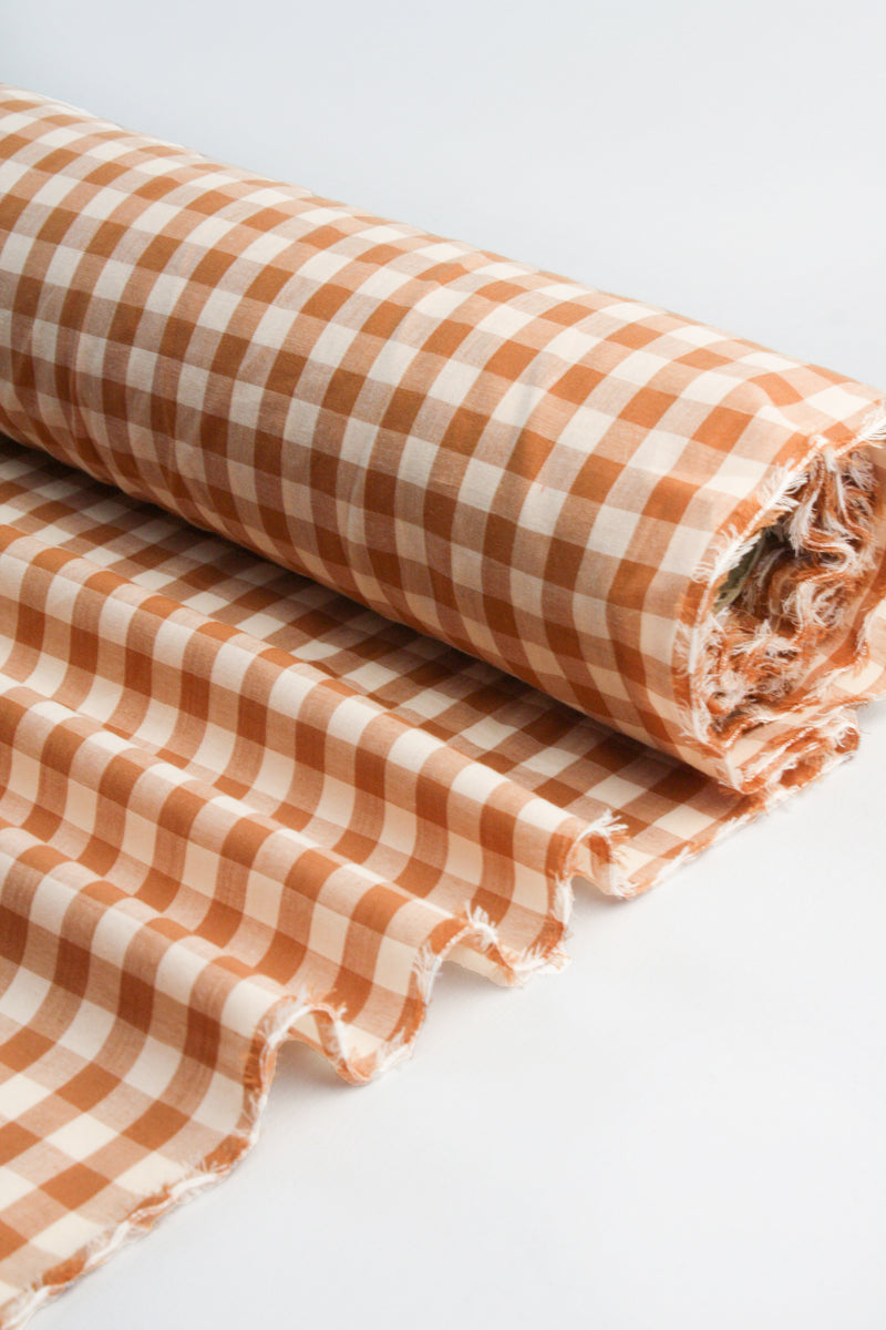 ExDesigner Organic Cotton Voile Apricot Drapers Fabrics
