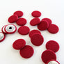 Ex-Des Sew Through Buttons | 25MM Scarlet and Black