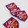 Embroidered Stitch On Patches | Red and Navy