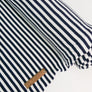 Stripe Lightning Jacquard - Cotton Knit | Navy Stripe Remnant (1.5M)