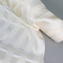 Ex-Designer Silk Satin Self-Stripe | Off-White (LAST CUT - 1M)