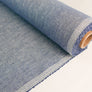 Wilma - Wool Linen Basket Weave | Prussian Blue (LAST CUT - 2.4M)