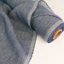 Wilma - Wool Linen Basket Weave | Prussian Blue (LAST CUT - 2.4M)