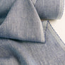 Wilma - Wool Linen Basket Weave | Prussian Blue (LAST CUT - 2.4M)