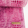 Aguilera - Crocodile Faux Suede | Magenta