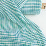 Sophie - Pleated Gingham | Aqua