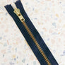 YKK 60cm Metal Zip | Indigo & Ash