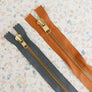 YKK 30cm Metal Zip | Pumpkin & Ash