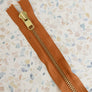 YKK 30cm Metal Zip | Pumpkin & Ash