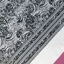 Paisley Print Silk Satin | Black & White