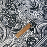 Paisley Print Silk Satin | Black & White