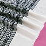 Paisley Print Silk Satin | Black & White
