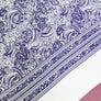 Paisley Print Silk Satin | Navy
