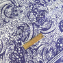Paisley Print Silk Satin | Navy