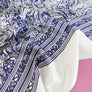 Paisley Print Silk Satin | Navy