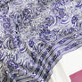 Paisley Print Silk Satin | Navy