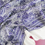 Paisley Print Silk Satin | Navy
