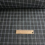Baxter - Embroidered Linen Windowpane Check | B&W