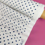 Paloma - Printed Seersucker Cotton | Navy Spot