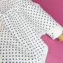 Paloma - Printed Seersucker Cotton | Navy Spot