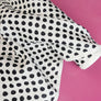 Hokkaido - Printed Seersucker Cotton | Black Polkadot