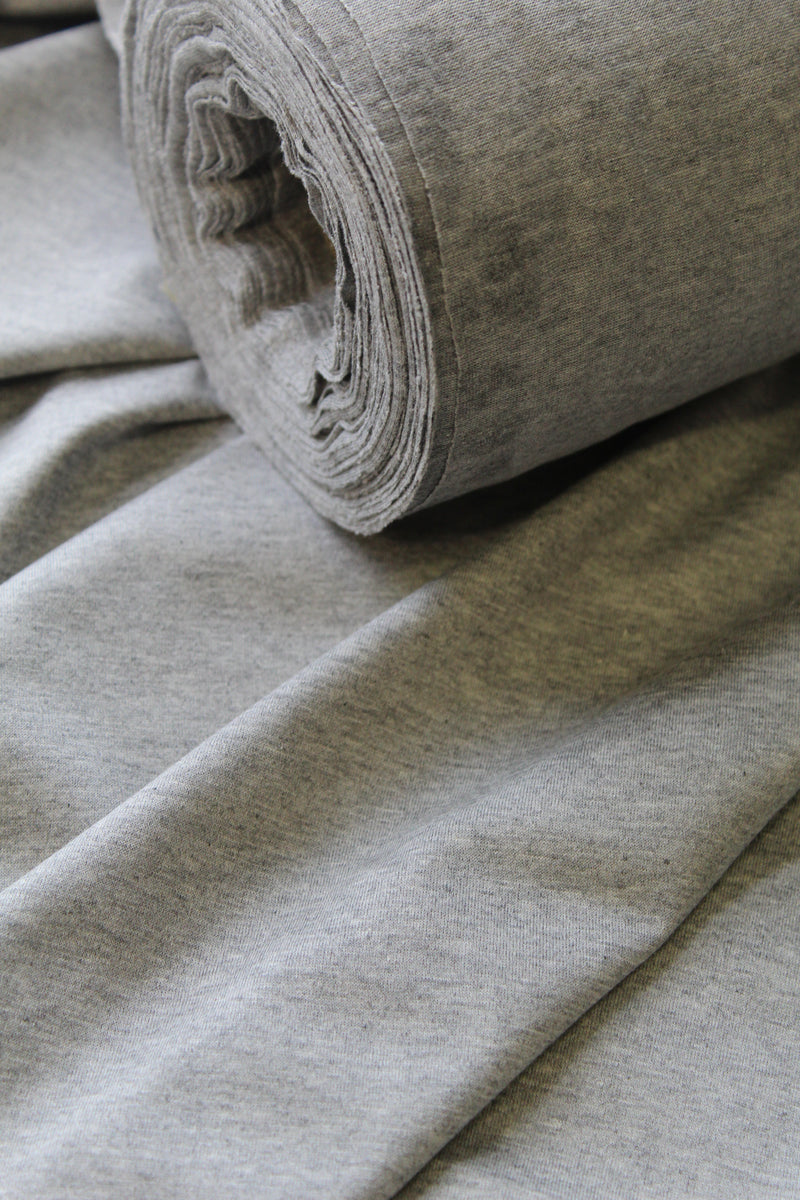 Sawyer Cotton Knit Grey Marle Drapers Fabrics