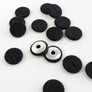 Ex-Des Sew Through Buttons | 25MM Scarlet and Black