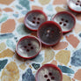 Contrast Pearlescent Button 15MM | Red