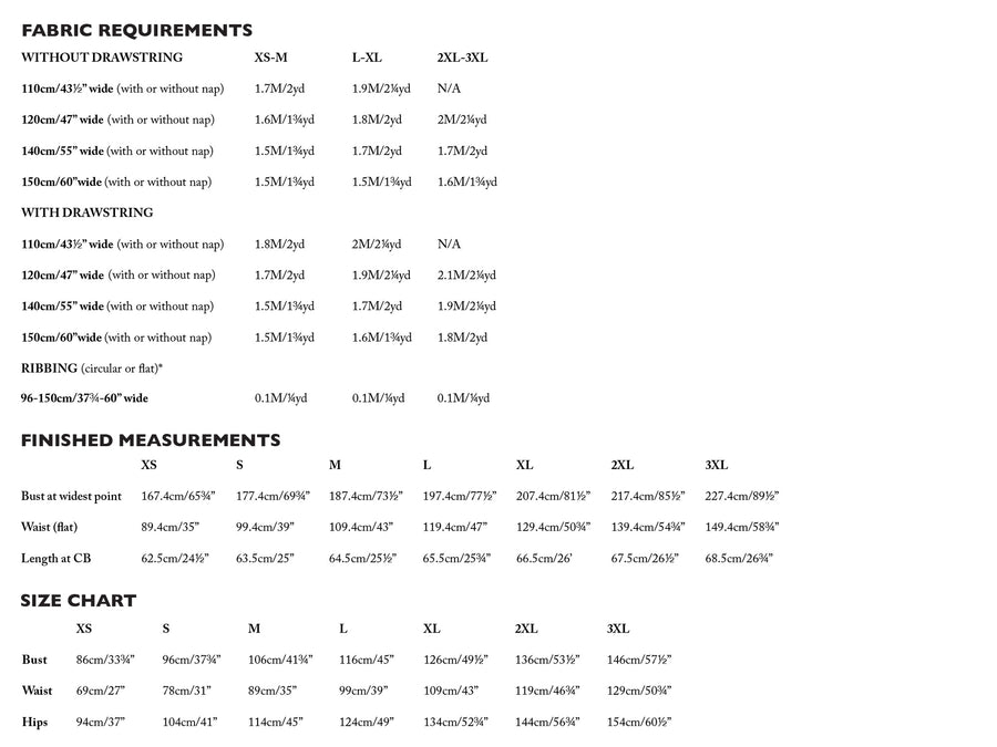 The Cirrus - Top Pattern (Size XS- 3XL)