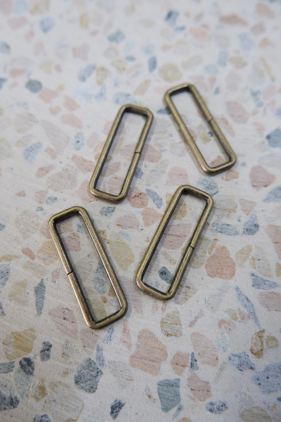 Rectangle Ring - Made in Japan | Antique Gold & Nickel