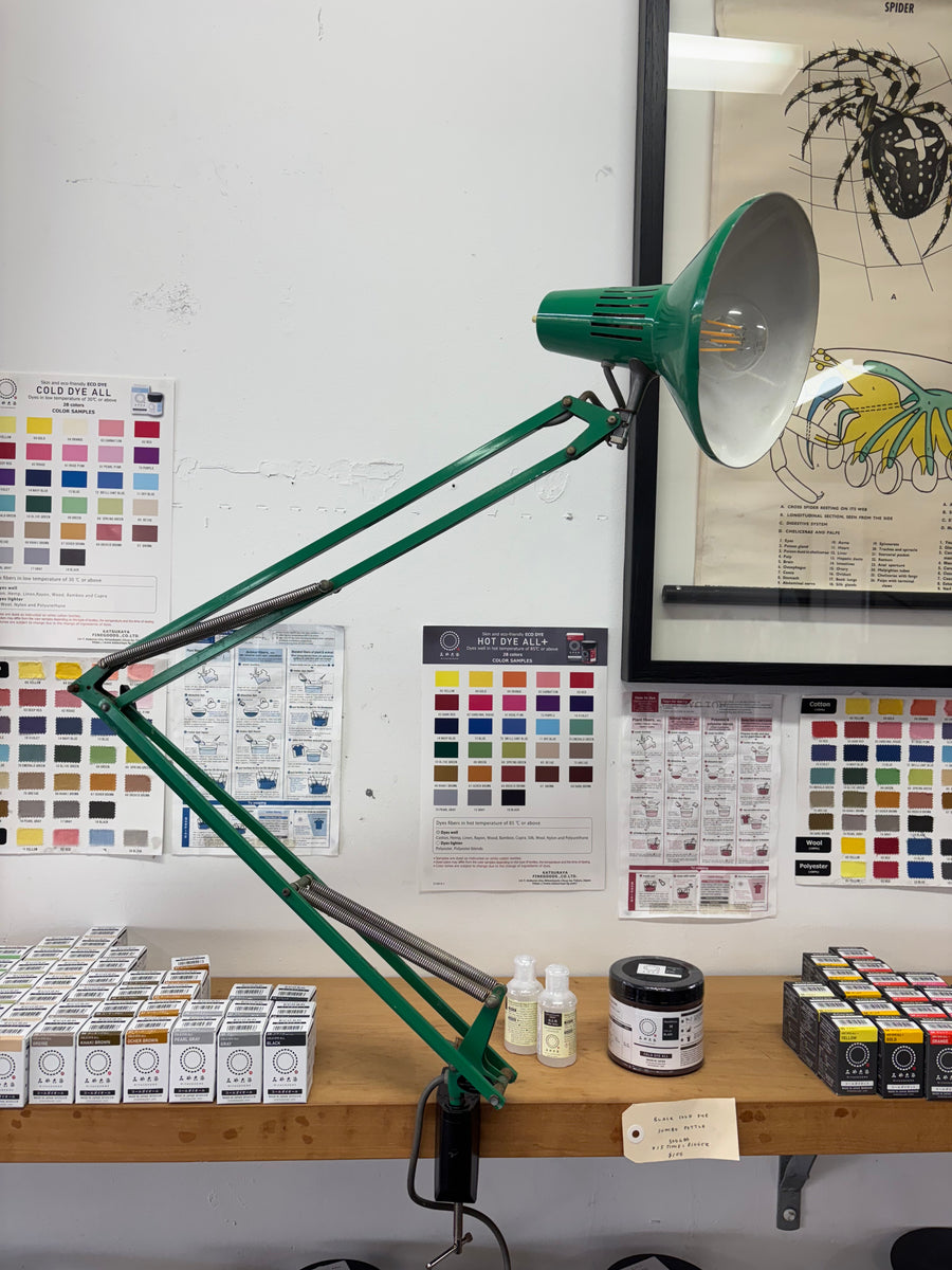 Mid-Century Anglepoise Lamp with clamp - NZ Made | Kermit Green