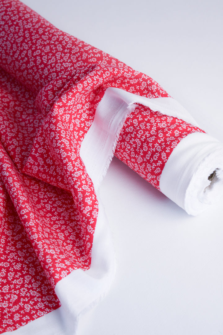 Brooke - Printed Linen | Fuchsia