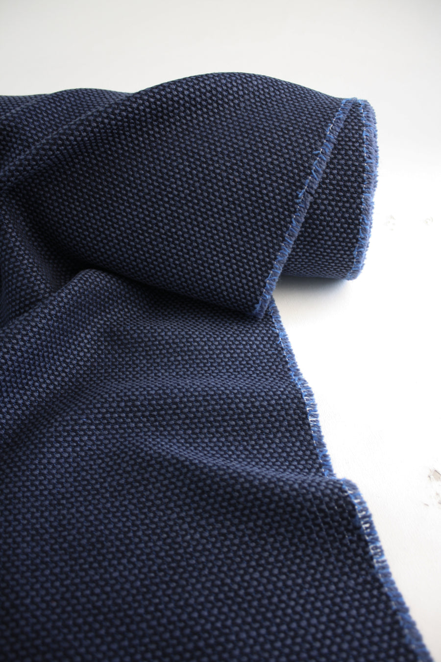 Ex-Designer New Zealand Wool Bouclé | Two-Tone Blueberry