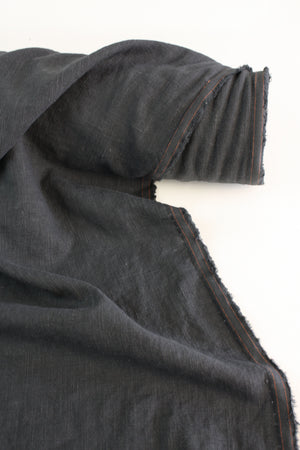 Jillian - Italian Crosshatch Linen | Smoke