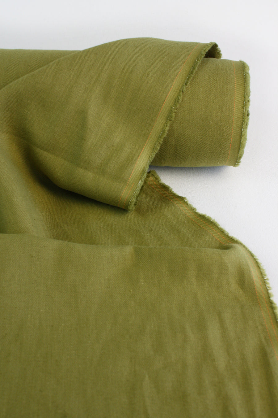 Hallie - Italian Herringbone Linen | Pistachio