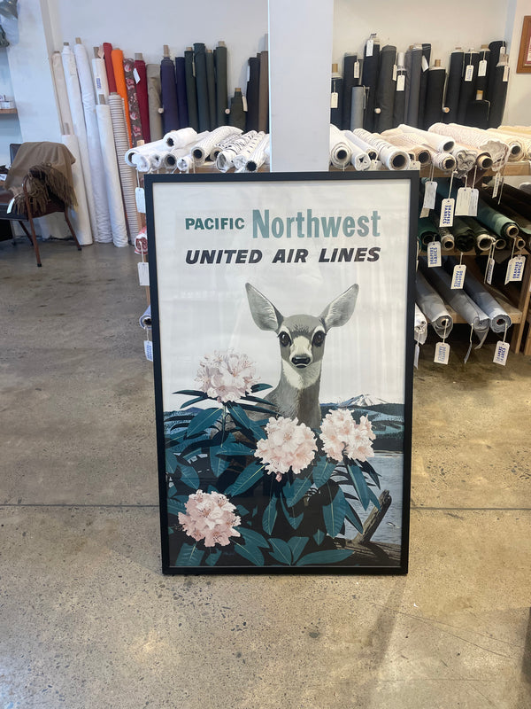1960s United Air Lines Framed Poster