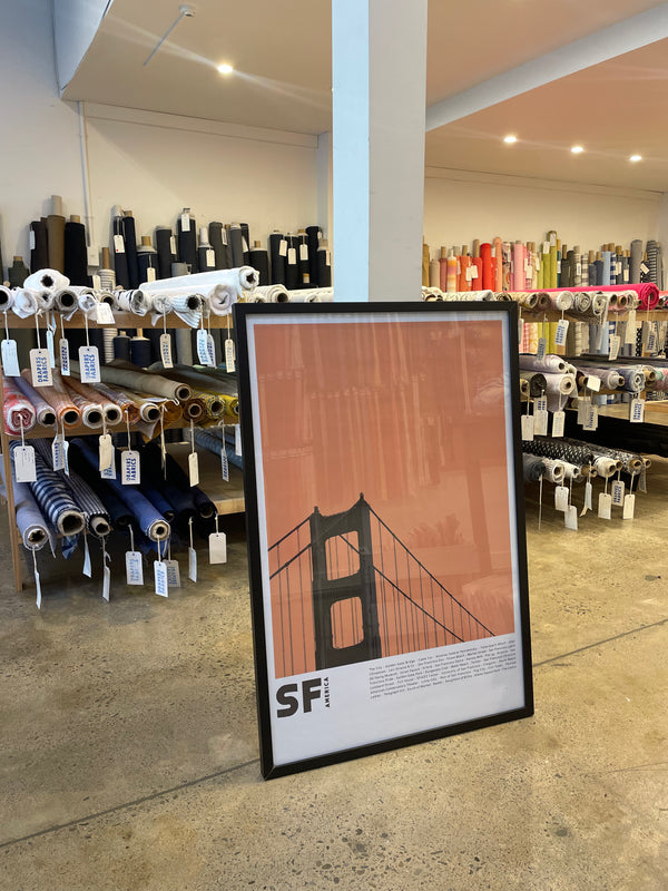 "Attractions in San Francisco" Framed Poster