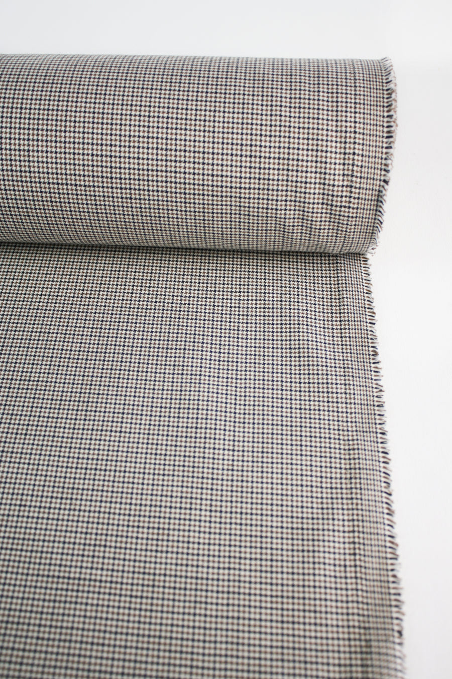 Greyson - Linen Cotton Houndstooth | Walnut