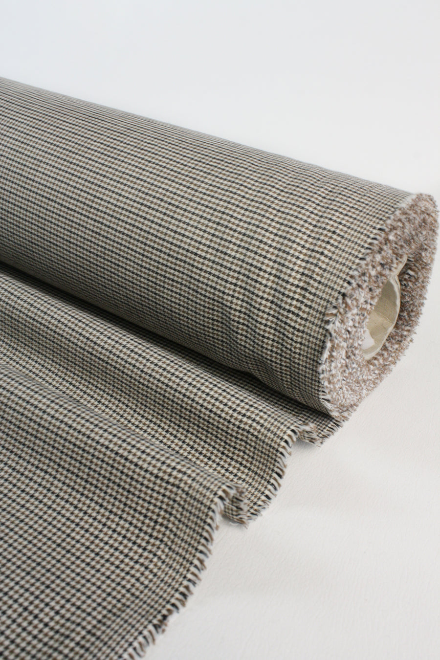 Greyson - Linen Cotton Houndstooth | Walnut (LAST CUT - 2.8M)