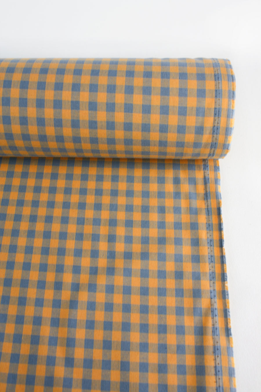 Shepherd Check - Linen Cotton | Sunset