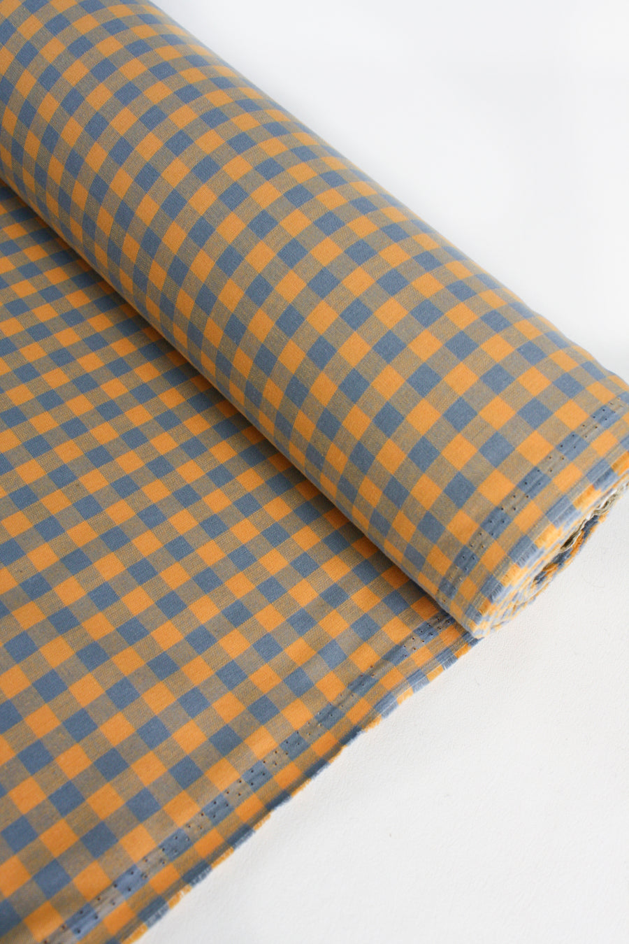 Shepherd Check - Linen Cotton | Sunset