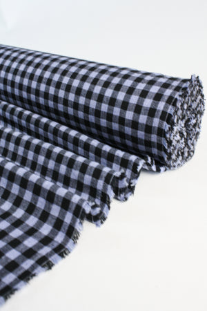 Shepherd Check - Linen Cotton | Cornflower