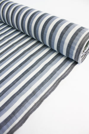 Katrina - Linen Stripe Shirting | Pebble