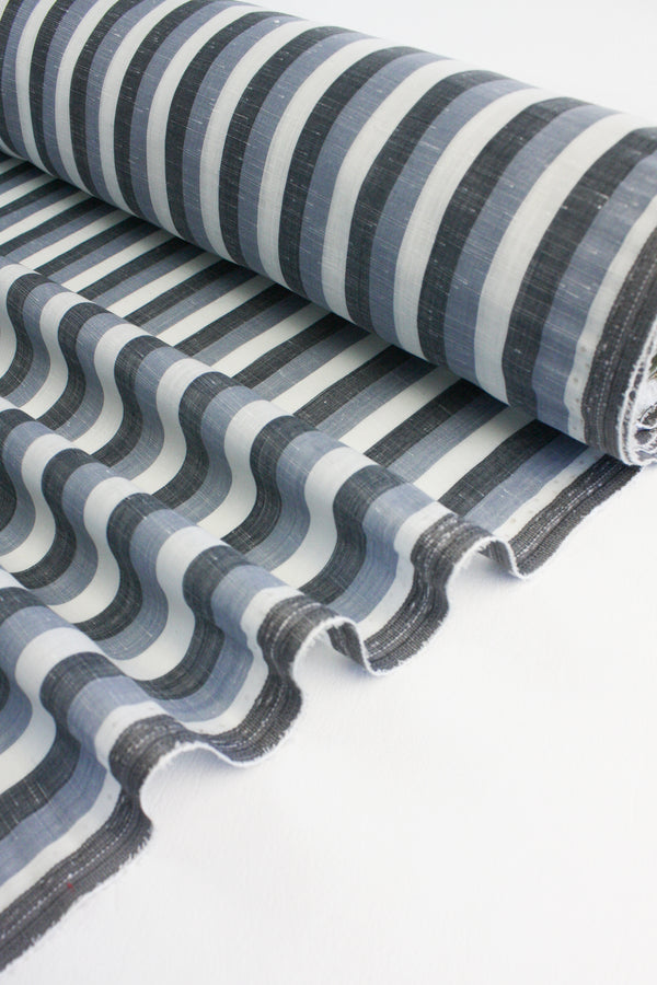 Katrina - Linen Stripe Shirting | Pebble Remnant (2M)