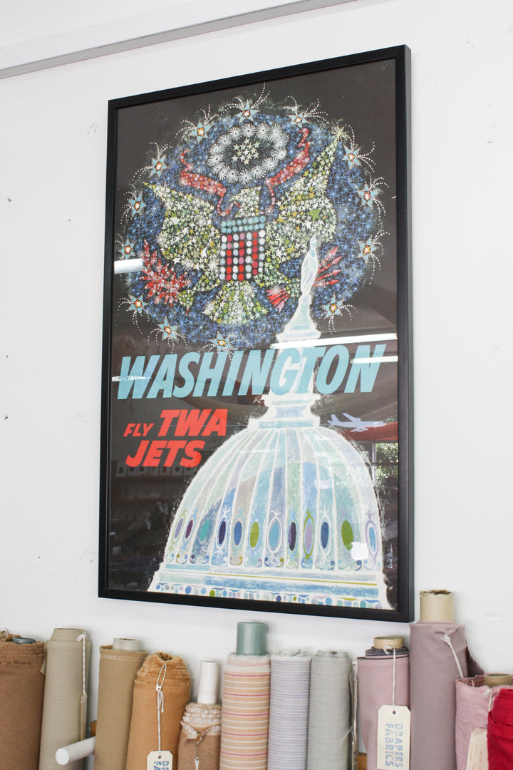 Vintage Fly TWA Jets Washington Poster - Limited Edition Stan Galli #1