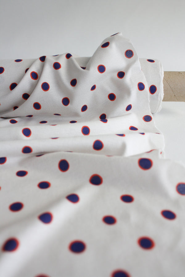 Takashi - Cotton Modal | Lapis Blue Spot #2 Remnant (1.2M)